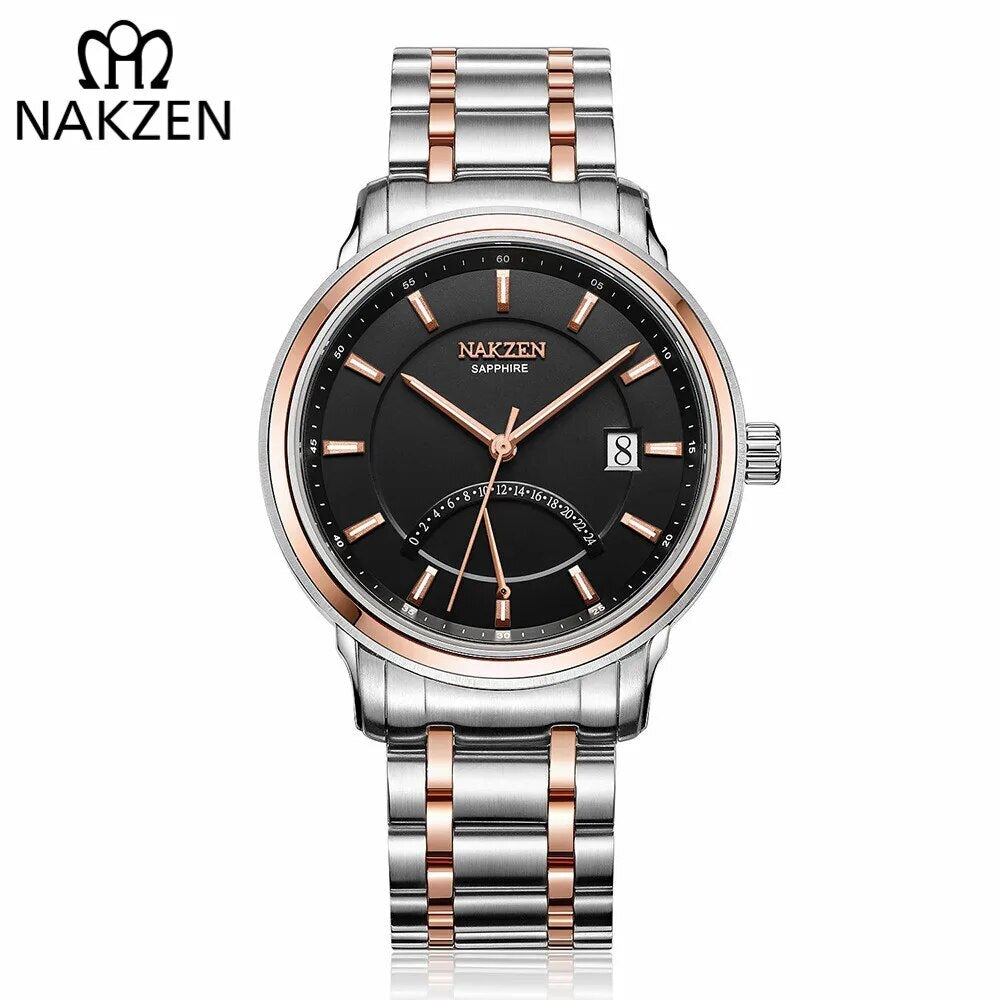 NAKZEN Crescent Shape Mens Quartz Watch Fashion Casual Waterproof Luxury Brand Date Wrist Watch Male Clock relogio masculino