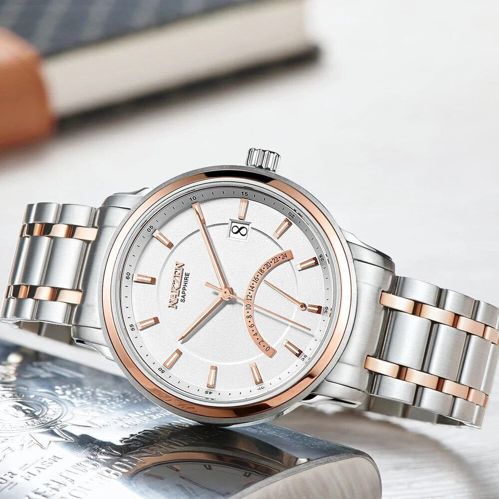 NAKZEN Crescent Shape Mens Quartz Watch Fashion Casual Waterproof Luxury Brand Date Wrist Watch Male Clock relogio masculino