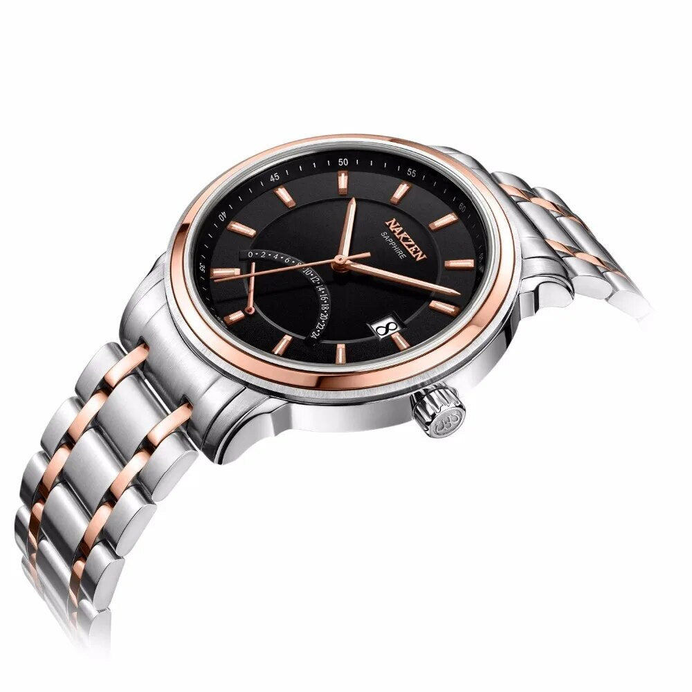 NAKZEN Crescent Shape Mens Quartz Watch Fashion Casual Waterproof Luxury Brand Date Wrist Watch Male Clock relogio masculino