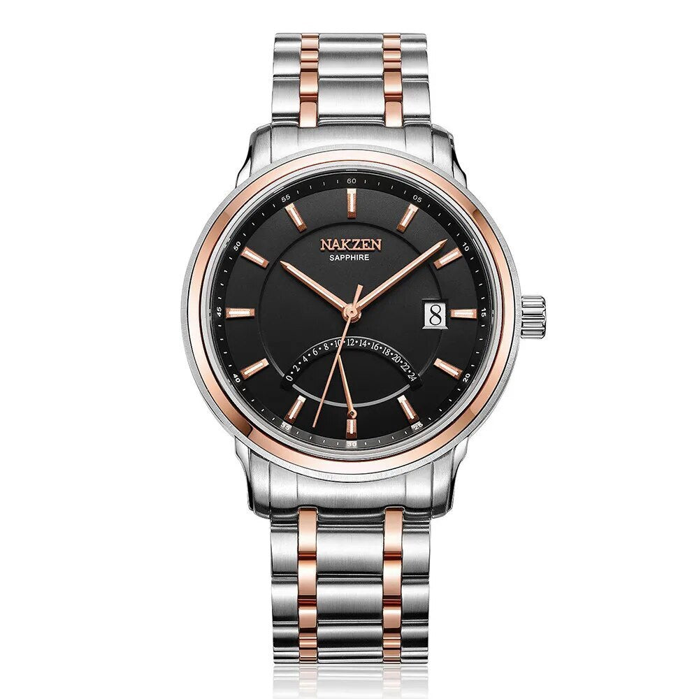 NAKZEN Crescent Shape Mens Quartz Watch Fashion Casual Waterproof Luxury Brand Date Wrist Watch Male Clock relogio masculino