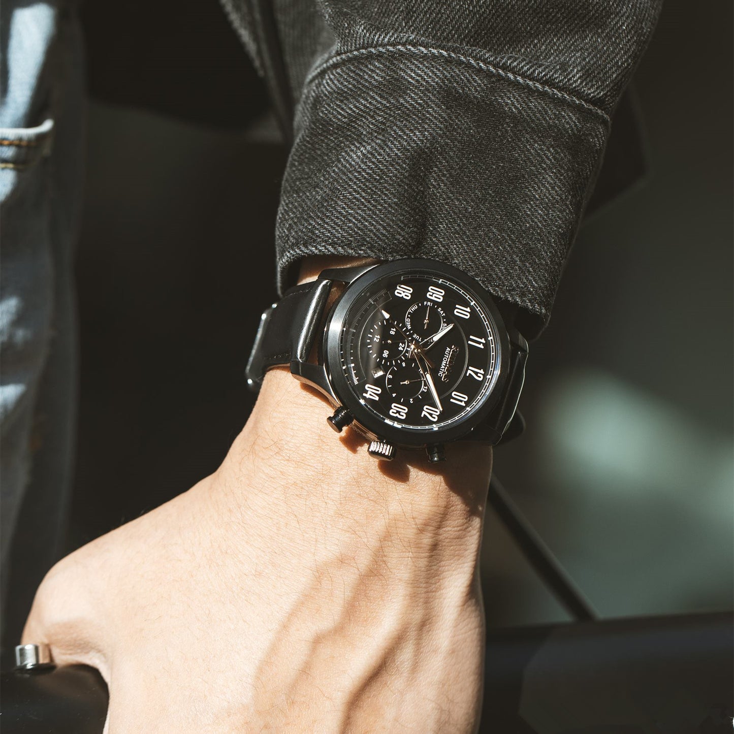 RUIMAS Luxury Casual Sport Watch for Men's Automatic Mechanical Watches Leather Luminous Man Clock Wrist Watch Chronograph 6785