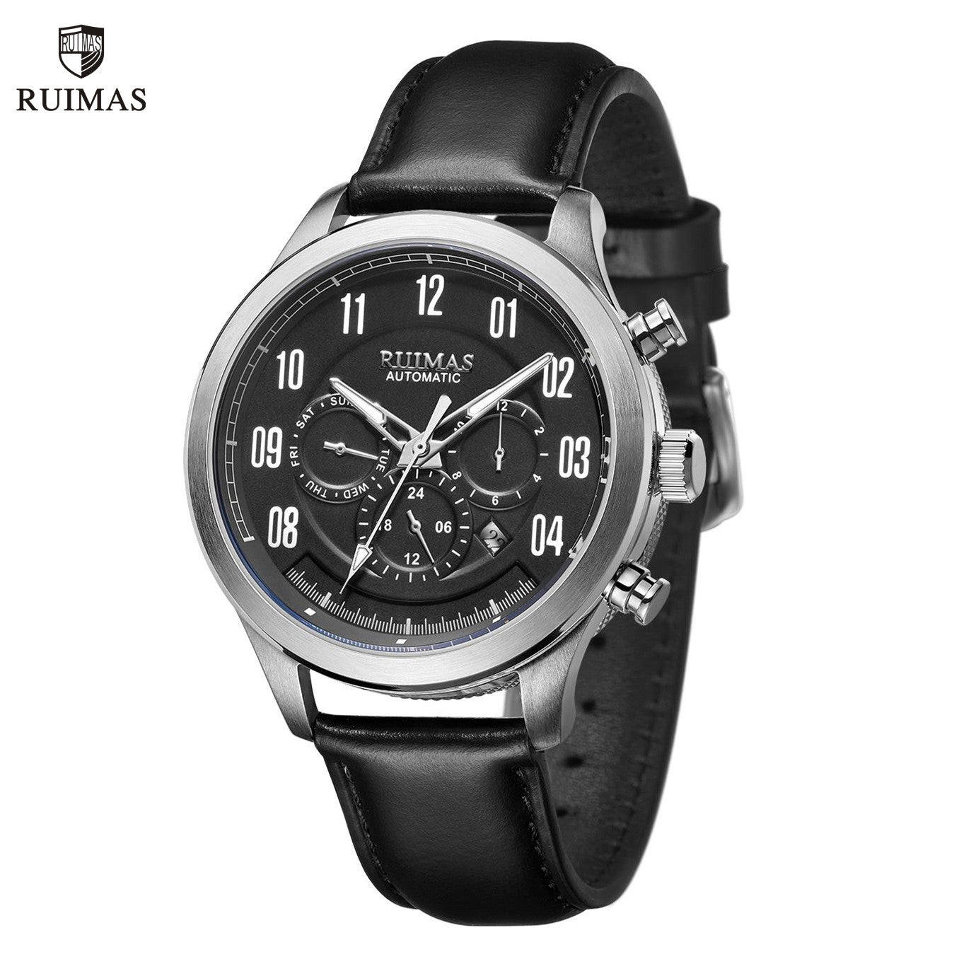 RUIMAS Luxury Casual Sport Watch for Men's Automatic Mechanical Watches Leather Luminous Man Clock Wrist Watch Chronograph 6785