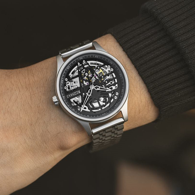 RUIMAS Watches for Men Top Brand Luxury Mechanical Chronograph Clock Stainless Steel Casual Wrist Watch Man Business Watch 6787