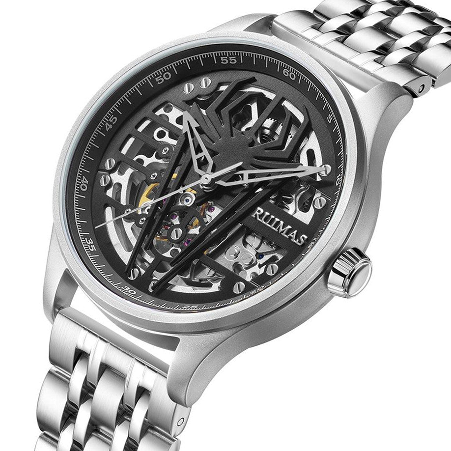 RUIMAS Watches for Men Top Brand Luxury Mechanical Chronograph Clock Stainless Steel Casual Wrist Watch Man Business Watch 6787