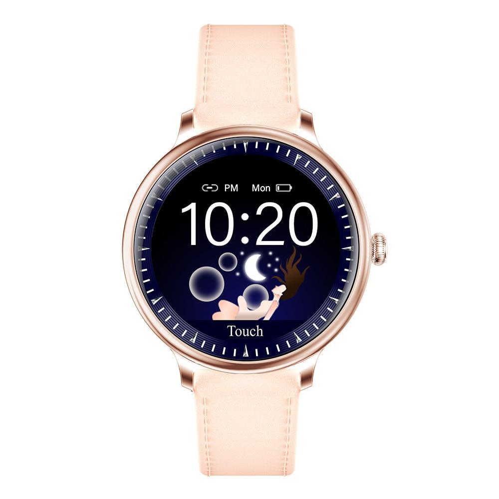 Luxury Modern Stylish Women Smart Watch With Round Screen Smartwatch For Girl Woman and Ladies With Heart Rate Monitor Compatible For Android and IOS Sistems