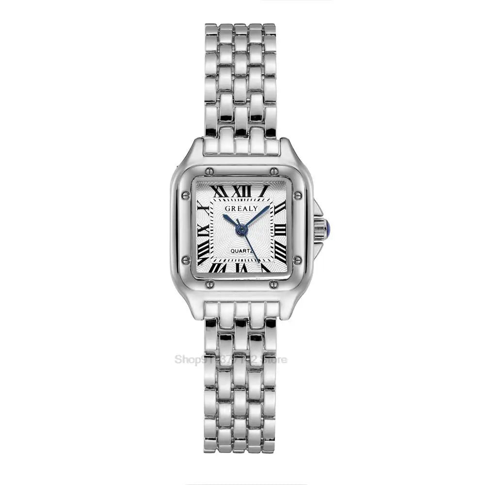 Women’s Luxury Roman Numerals Square Watch-6
