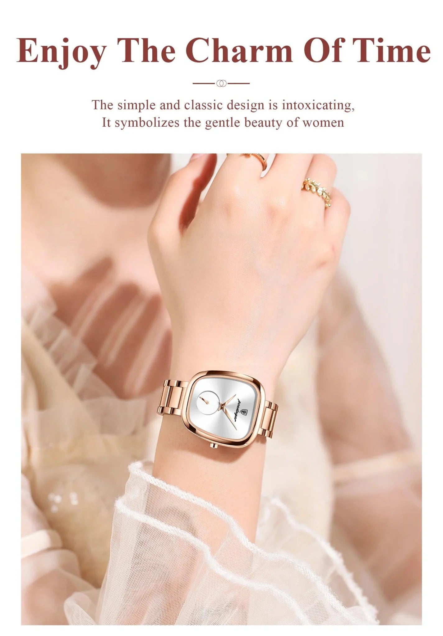 POEDAGAR Elegant Women's Quartz Watch - Waterproof Stainless Steel Timepiece for Confident Ladies