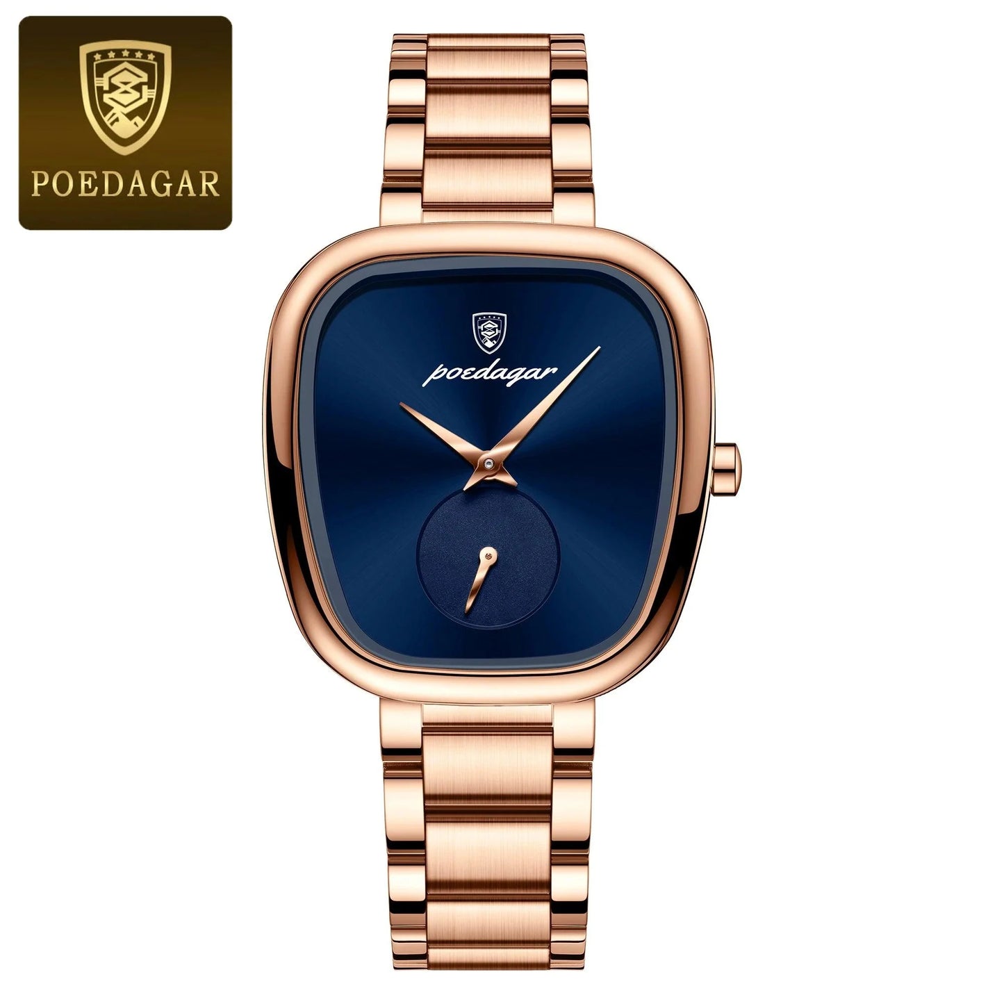 POEDAGAR Elegant Women's Quartz Watch - Waterproof Stainless Steel Timepiece for Confident Ladies