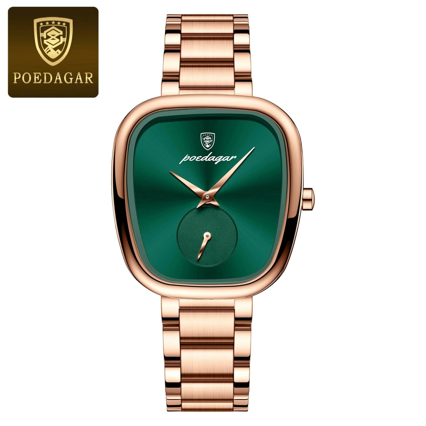 POEDAGAR Elegant Women's Quartz Watch - Waterproof Stainless Steel Timepiece for Confident Ladies