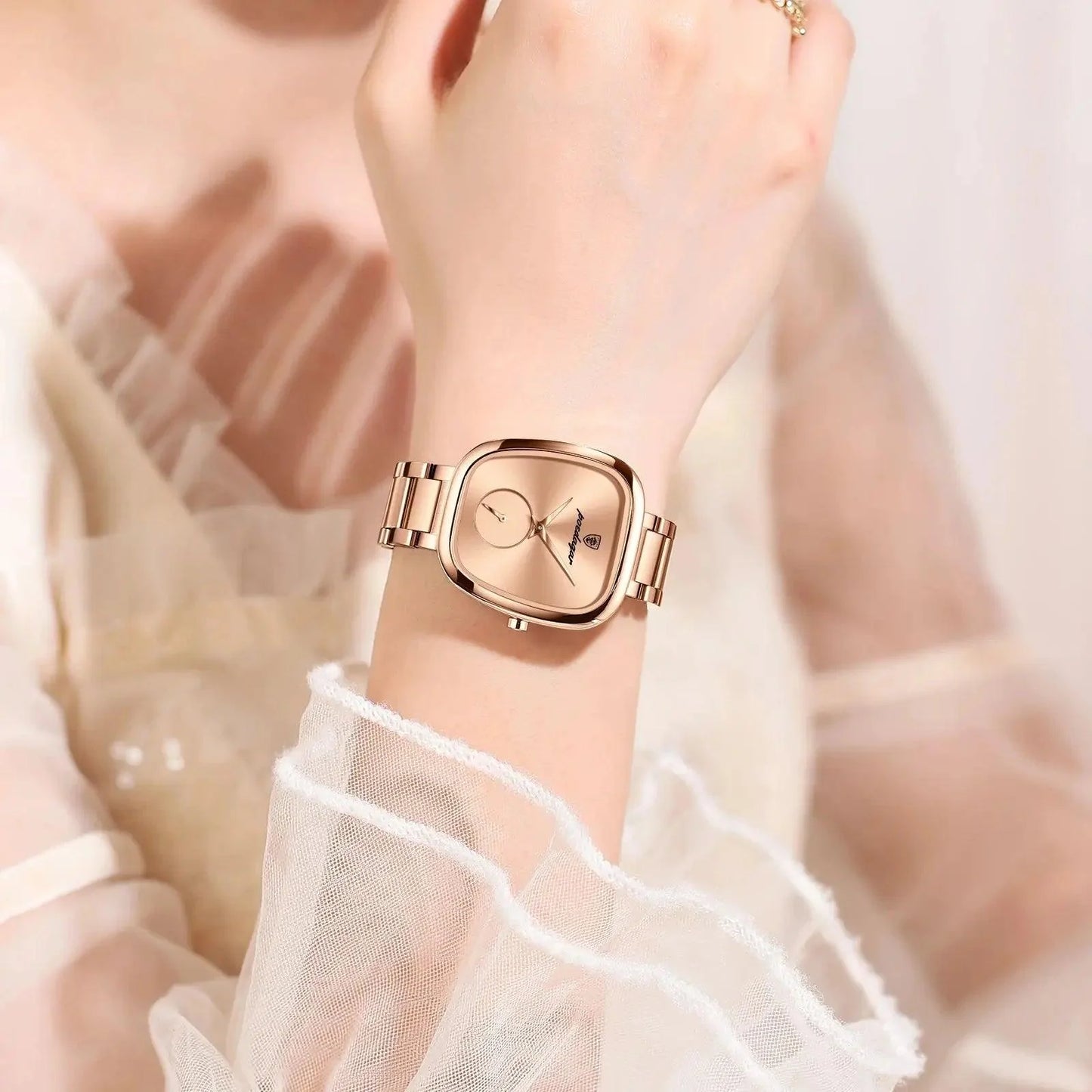 POEDAGAR Elegant Women's Quartz Watch - Waterproof Stainless Steel Timepiece for Confident Ladies