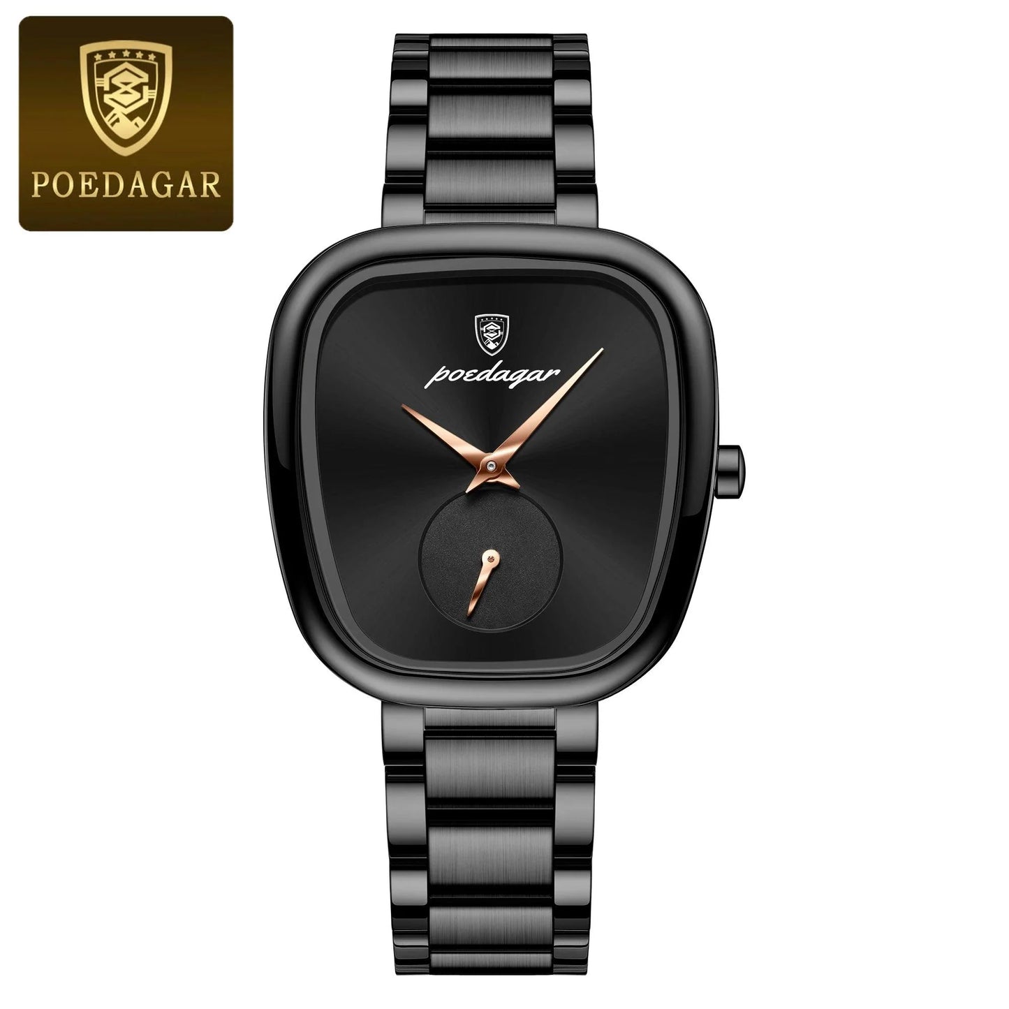 POEDAGAR Elegant Women's Quartz Watch - Waterproof Stainless Steel Timepiece for Confident Ladies